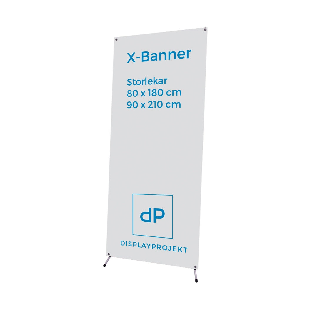 Eco X-Banner – x-banner / spindelbanner reklamdisplay – frontvy