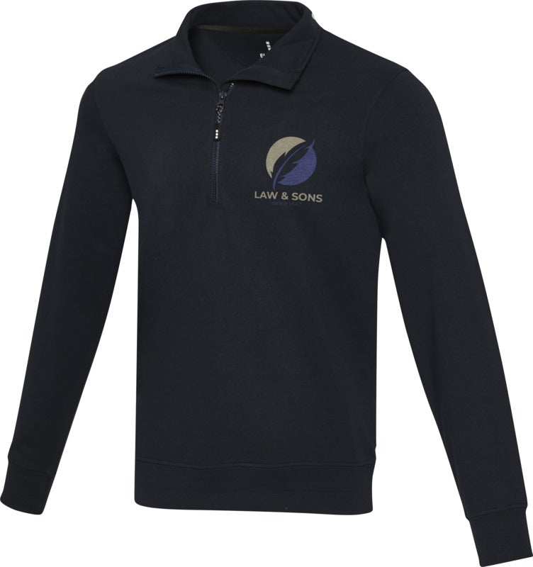 Tin unisex Aware™ tröja med kvartsdragkedja av återvunnet material