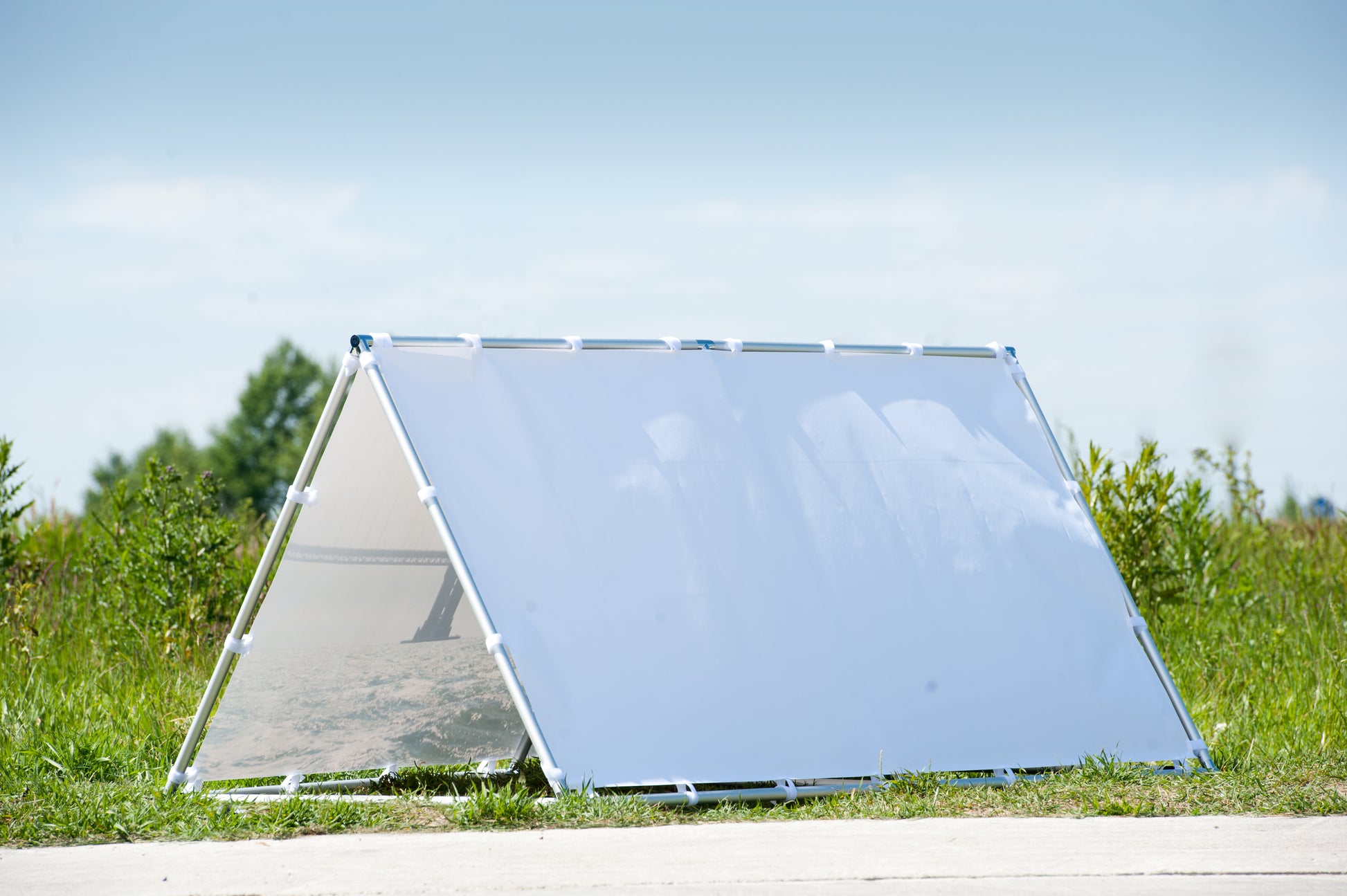 Banderoll med Alu A-ställ