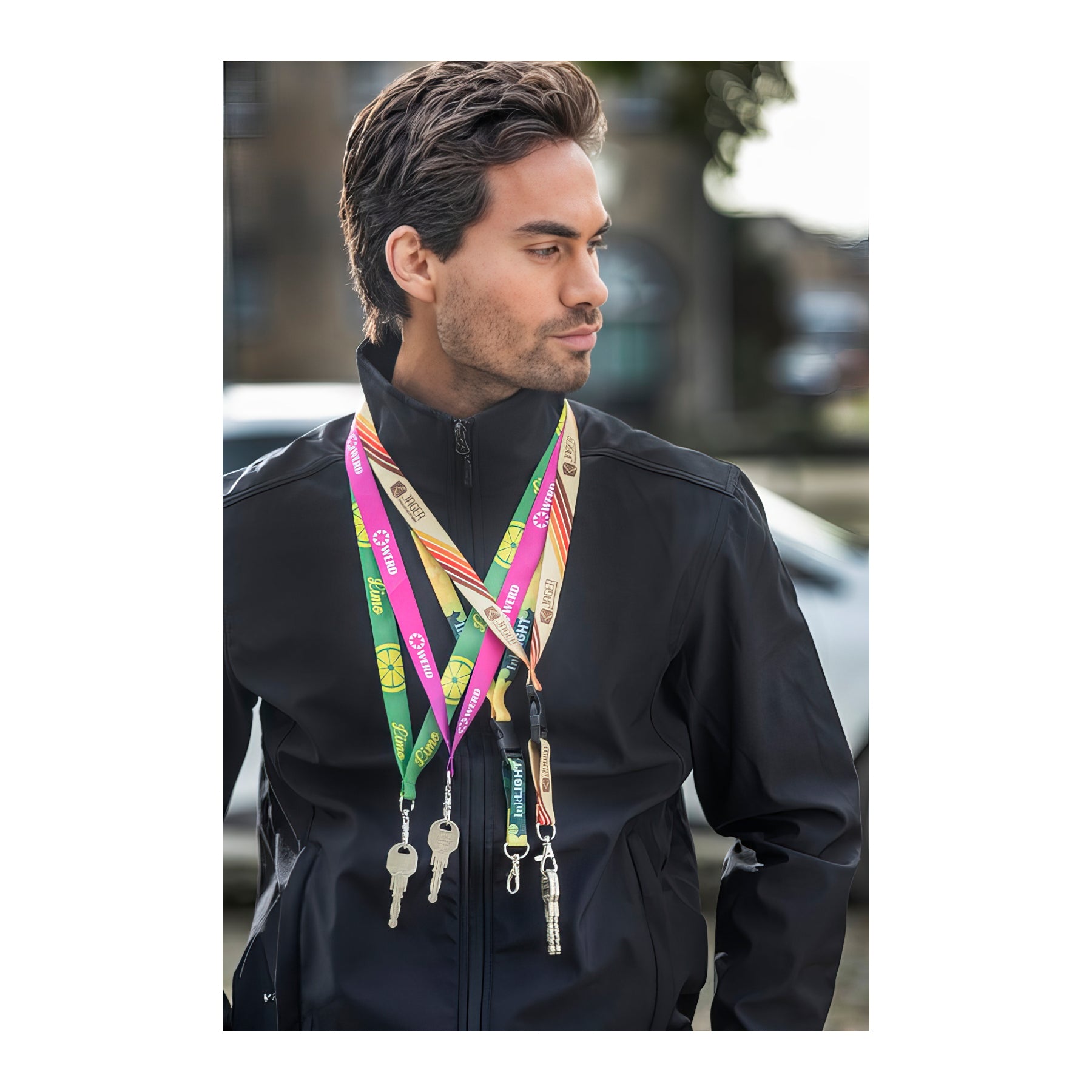 Addie sublimerat logoband med säkerhetsspänne