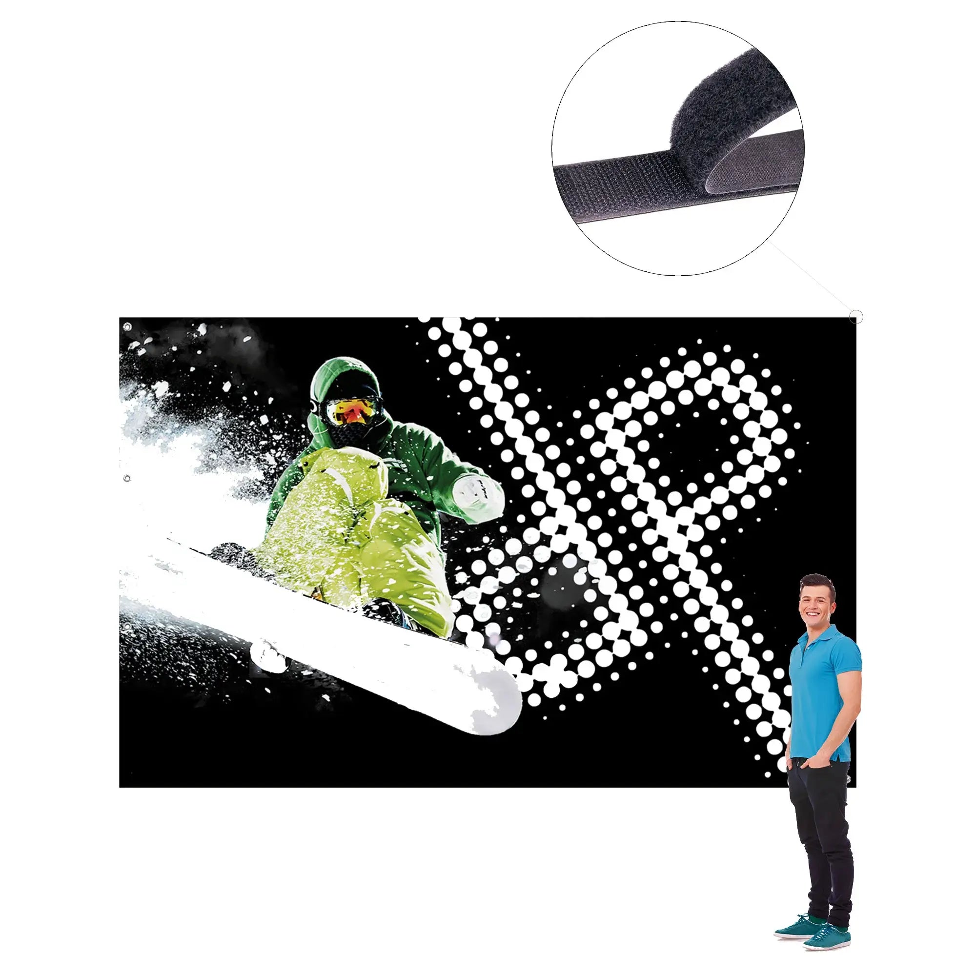 Vepa med kardborrband - billig och snygg exponering i er mässmonter