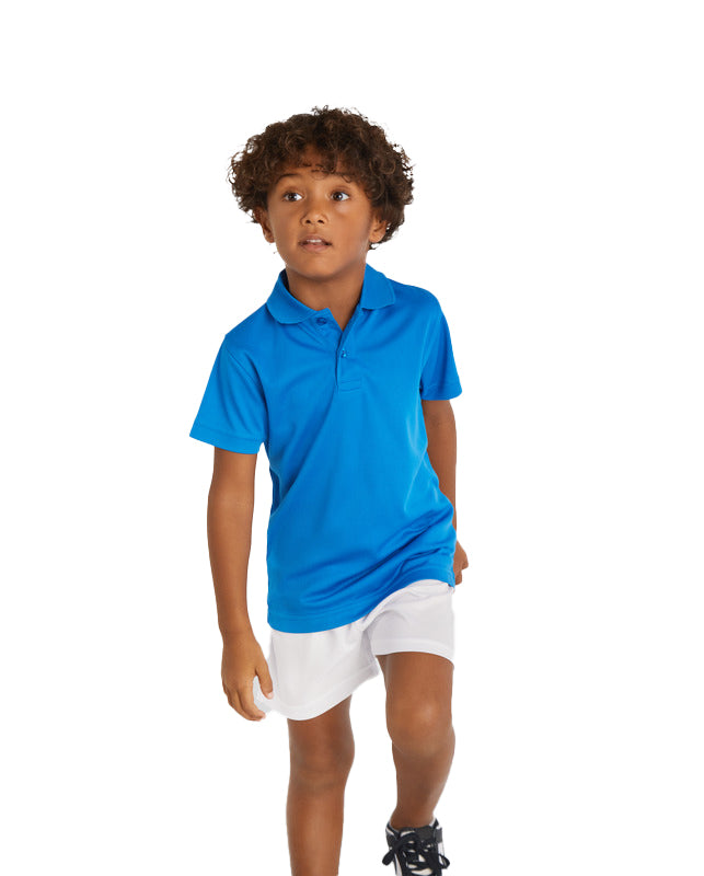 Monzha kortärmad sportpikétröja för barn