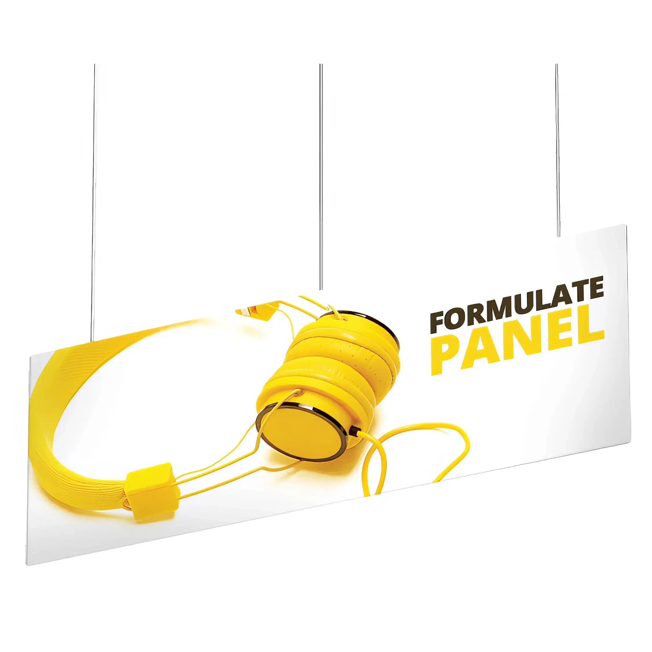 akdisplay Panel med stretchtyg, rektangulär takhängd display med tryckt tyg