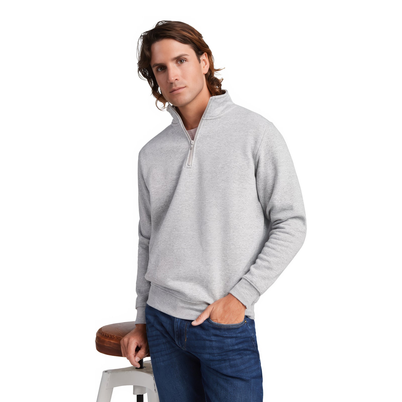 Aneto tröja med kvartslång dragkedja